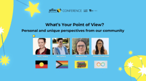 Victoria pictured with panel members of YLB panel presentation